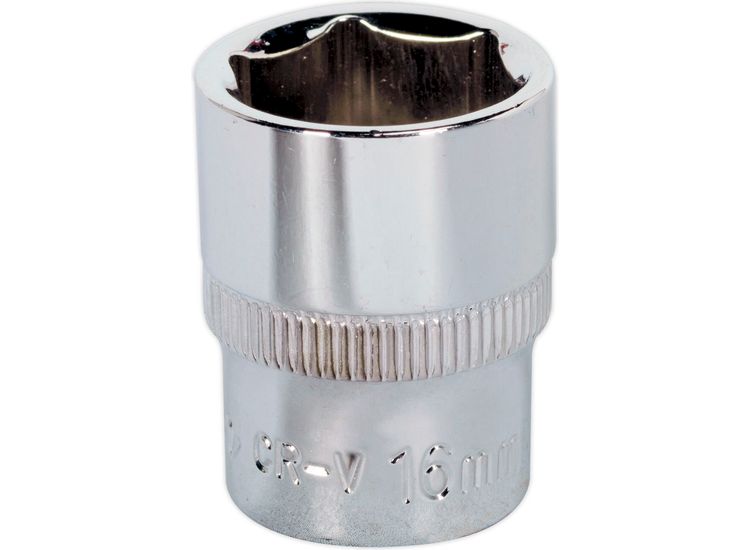 Sealey SP3816 WallDrive&amp;reg; Socket 16mm 3/8"Sq Drive Fully Polished