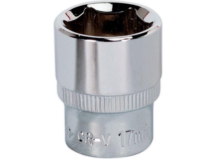 Sealey SP3817 WallDrive&amp;reg; Socket 17mm 3/8"Sq Drive Fully Polished