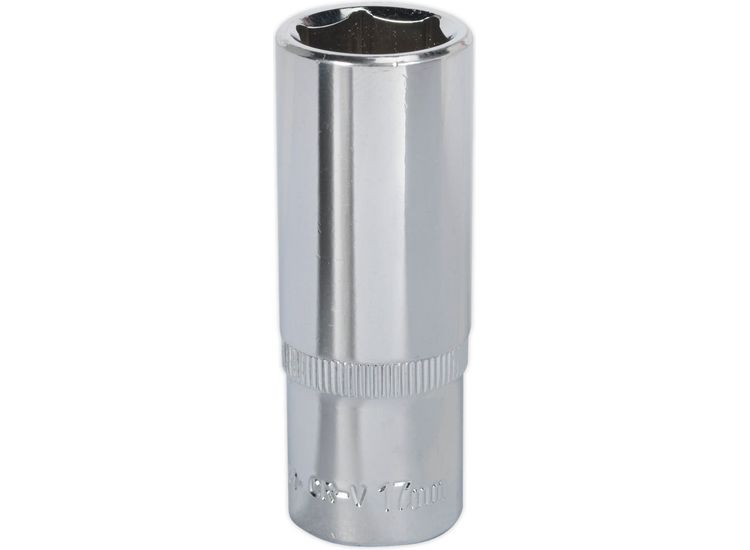 Sealey SP3817D WallDrive&amp;reg; Socket 17mm Deep 3/8"Sq Drive Fully Polished