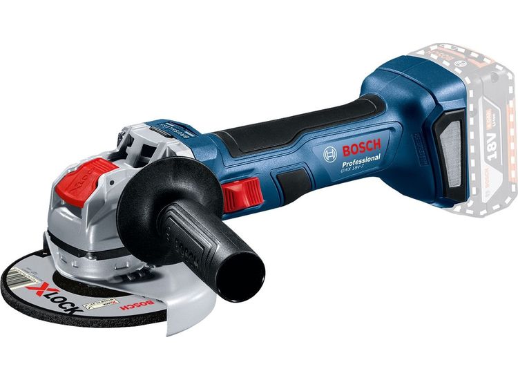 Bosch GWX 18V-7 Professional X-LOCK Angle Grinder 115mm 18V Bare Unit