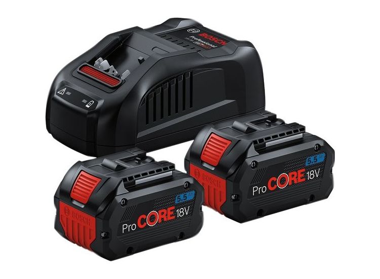 Bosch ProCORE18V 5.5Ah Batteries &amp; Charger Starter Kit 18V