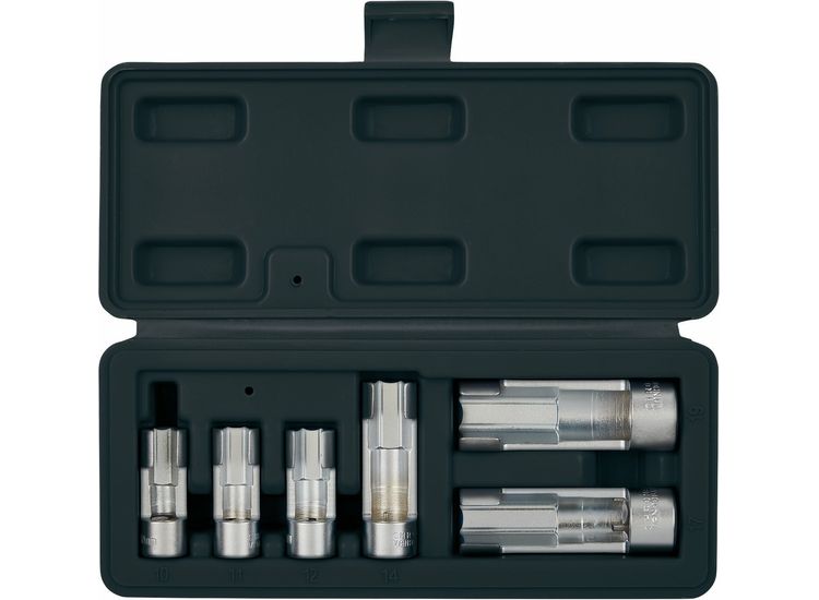 Draper 12401 Temperature Sensor Socket Set, 1/2" and 3/8" Sq. Dr. (6 Piece)