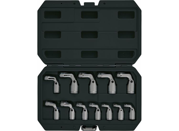Draper 12403 Flexible Crowfoot Socket Wrench Set, 3/8" Sq. Dr. (12 Piece)