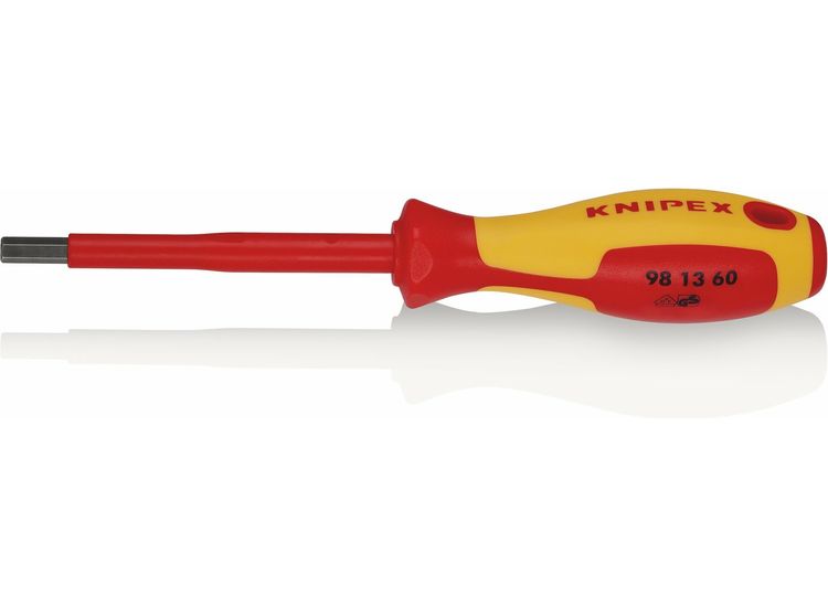 Draper 18779 KNIPEX 98 13 60 VDE Insulated Hexagon Screwdriver, 6.0 x 75mm