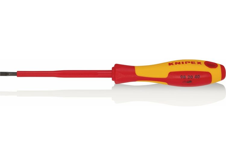 Draper 18791 KNIPEX 98 20 40 VDE Insulated Slotted Screwdriver, 4.0 x 100mm