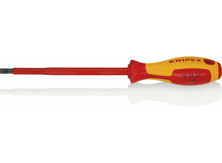 Draper 18796 KNIPEX 98 20 65 VDE Insulated Slotted Screwdriver, 6.5 x 150mm
