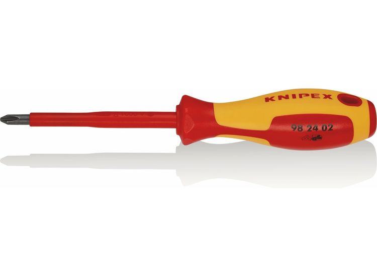 Draper 18803 KNIPEX 98 24 02 VDE Insulated Screwdriver, PH2 x 100mm