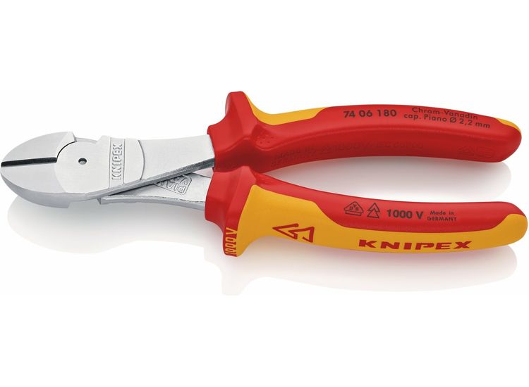 Draper 26784 KNIPEX 74 06 180 SB VDE Insulated High Leverage Diagonal Cutter, 180 mm