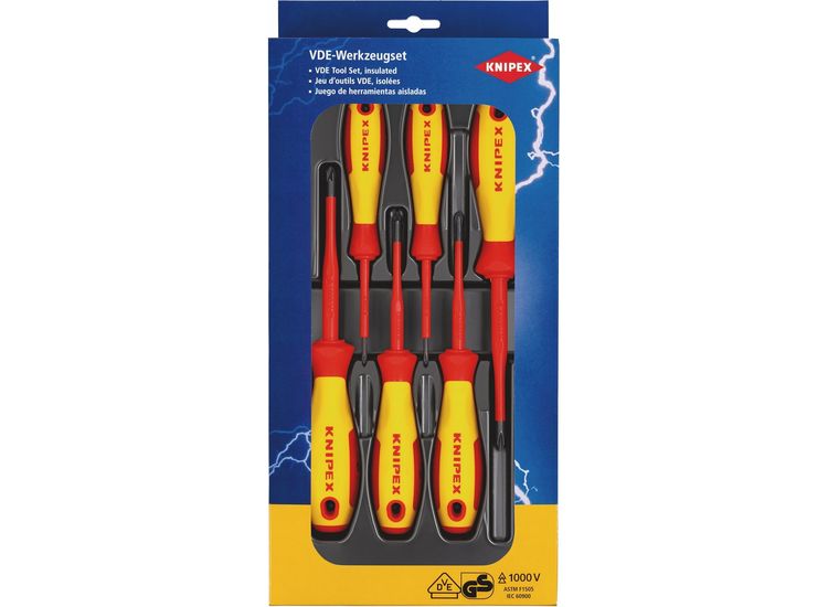 Draper 28015 KNIPEX 00 20 12 V03 VDE Insulated Phillips&amp;#174;/Pozidriv&amp;#174; Screwdriver Set