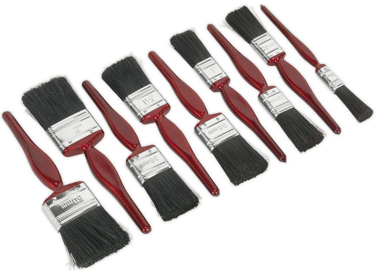 Sealey SPBS9 Pure Bristle Paint Brush Set 9pc