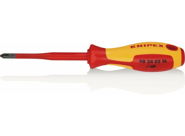 Draper 72453 KNIPEX 98 24 02 SL VDE Insulated Phillips Screwdriver PH2 x 100mm - Slim