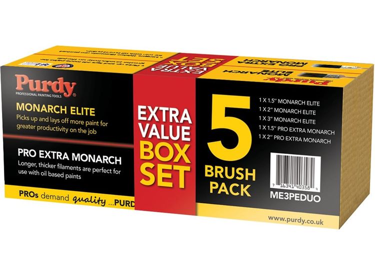 Purdy® Monarch™ Elite™ &amp; Pro-Extra® Monarch™ Brush Set, 5 Piece