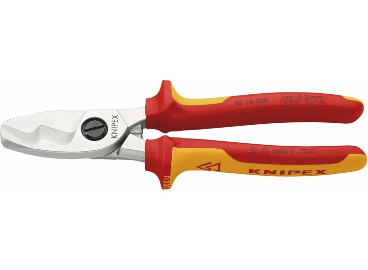 Draper 34059 KNIPEX 95 16 200 SB VDE Insulated Cable Shears, 200mm