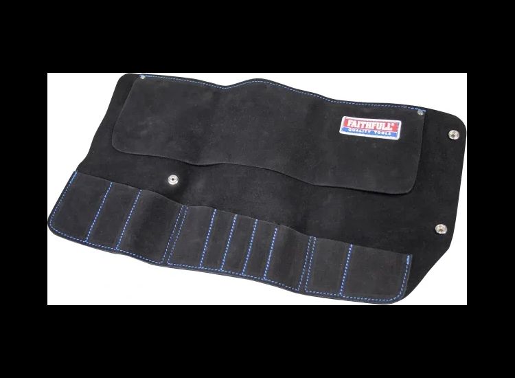 Faithfull 10 Pocket Leather Tool Roll