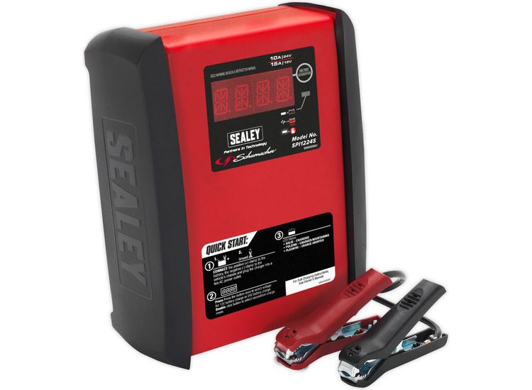 Sealey SPI1224S Intelligent Speed Charge Battery Charger 12V 15A/24V 10A
