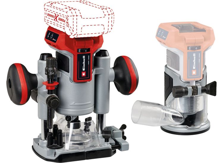 Einhell TP-RO 18 Set Li BL-Solo Power X-Change Router/Palm Router 18V Bare Unit