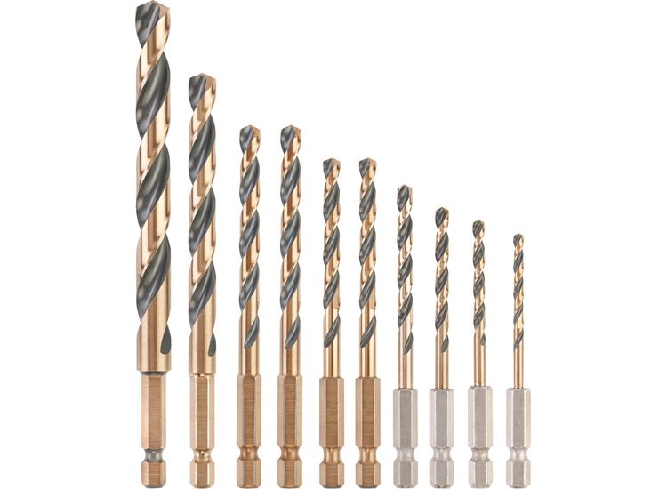 DEWALT DT20620 Black &amp; Gold HSS Drill Set, 10 Piece