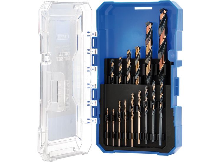 Draper 09103 HSS Turbo Titanium Drill Bit Set (15 Piece)