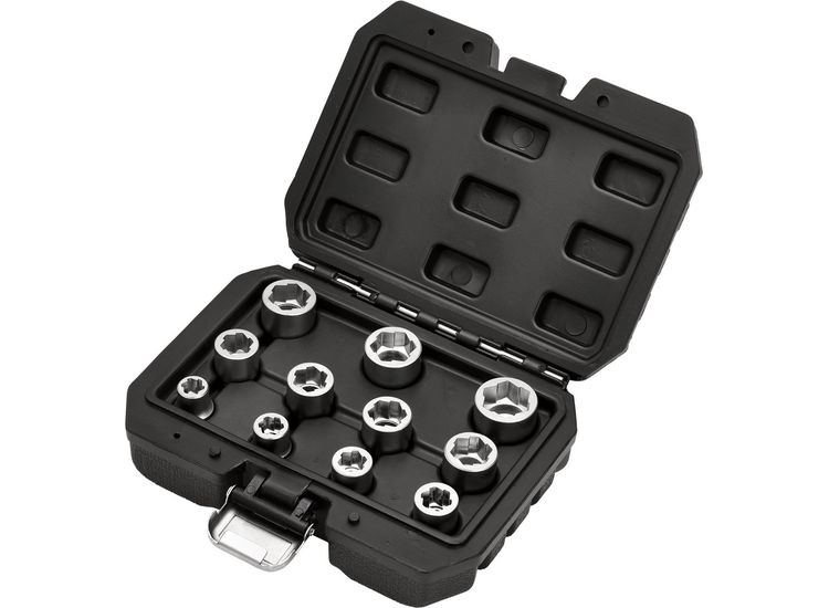 Draper 13894 Bolt Extractor Socket Set, 3/8" Sq. Dr. (11 Piece)