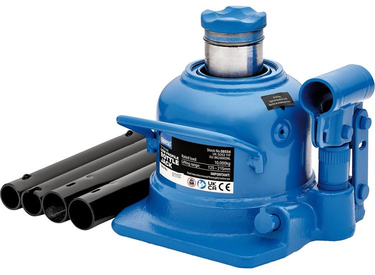 Draper 08554 Low Profile Bottle Jack, 10 Tonne