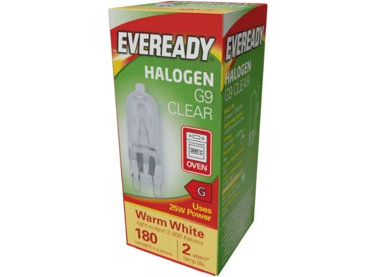 Eveready S814 240v Oven G9 Lamp