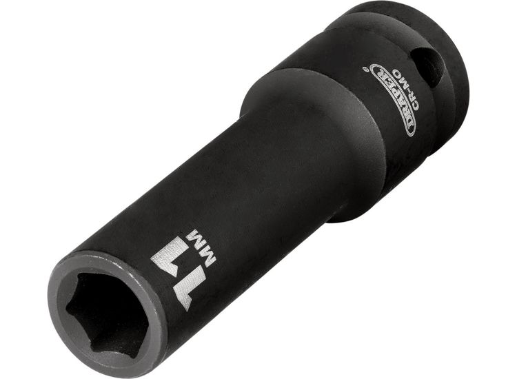 Draper 20190 Draper Hi-TORQ&amp;#174; Deep Impact Socket, 1/2" Sq. Dr., 11mm