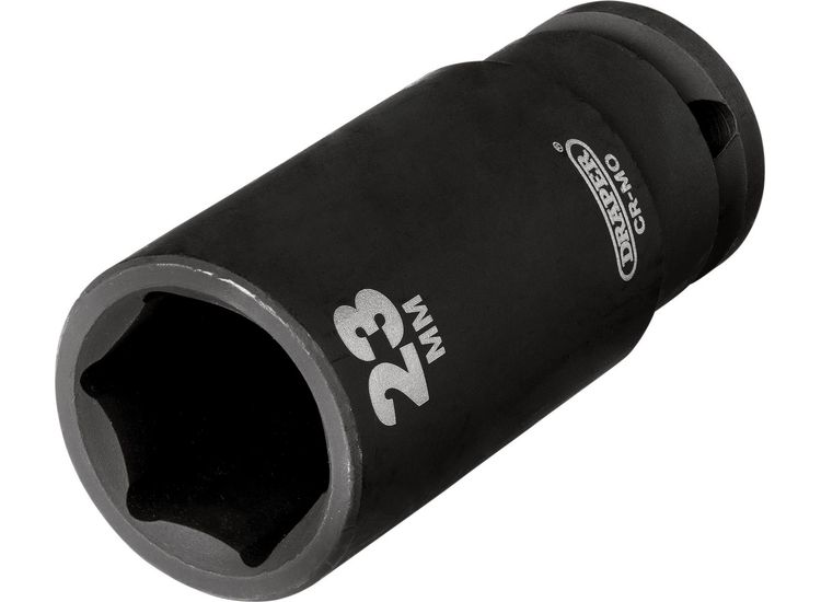 Draper 20192 Draper Hi-TORQ&amp;#174; Deep Impact Socket, 1/2" Sq. Dr., 23mm