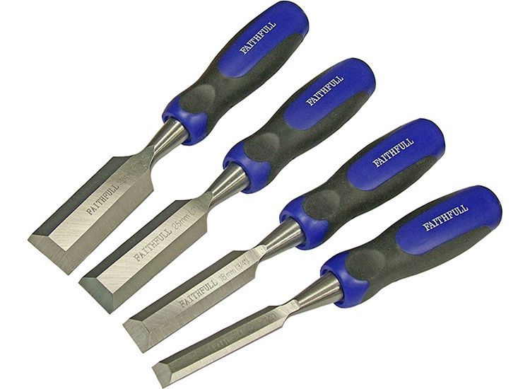 Faithfull Bevel Edge Butt Chisel Set, 4 Piece