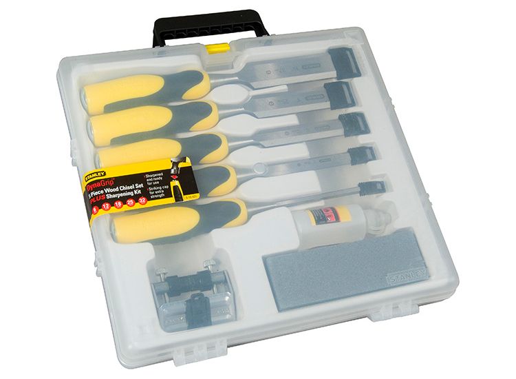 STANLEY® DYNAGRIP™ Chisel with Strike Cap Set, 5 Piece + Accessories