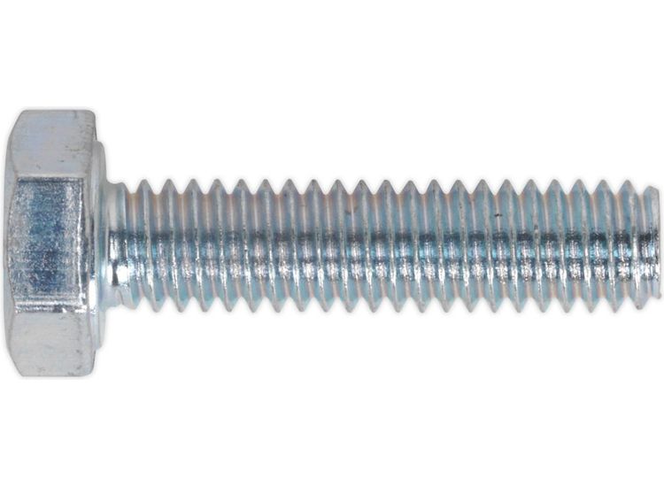 Sealey SS410 HT Setscrew M4 x 10mm 8.8 Zinc DIN 933 Pack of 50