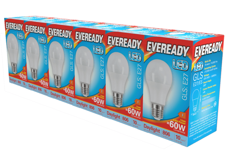 Eveready Led Gls E27 6500k Boxed 5+1 Es