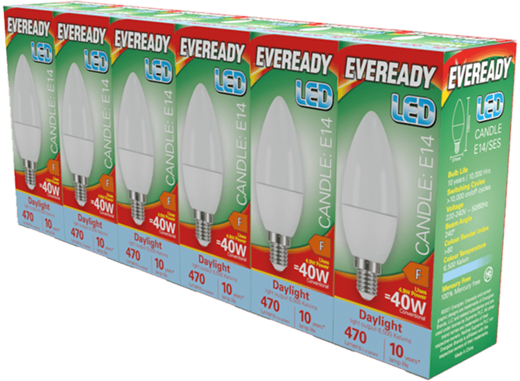 Eveready S29508 Led Candle E14 6500k Boxed 5+1 Ses