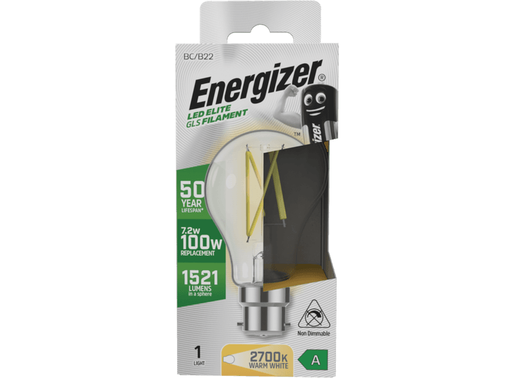 Energizer S29634 B22 A Rated Gls 2700k 7.2w