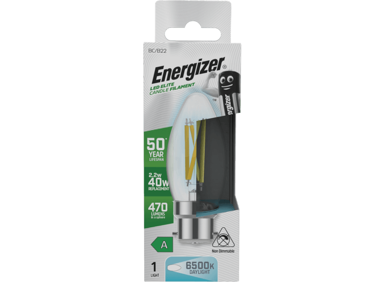 Energizer S29639 B22 A Rated Candle 6500k 2.2w