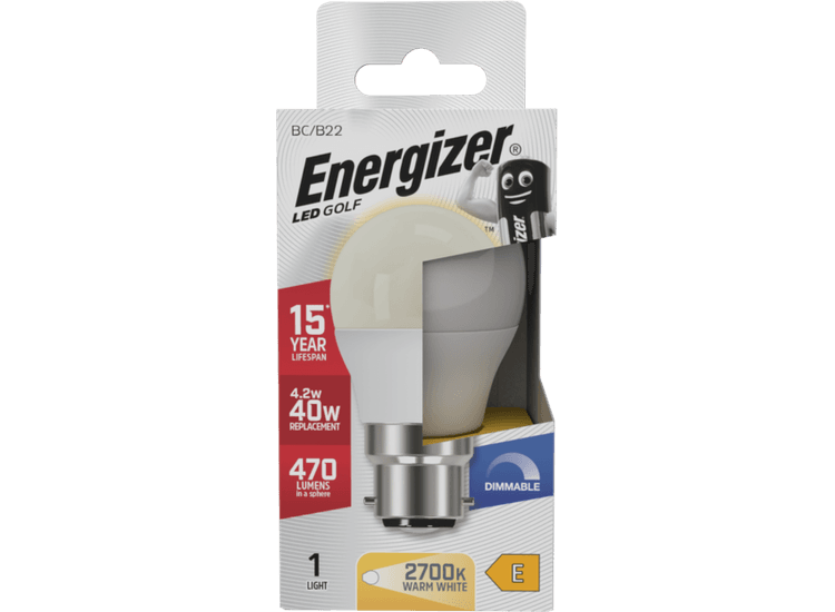 Energizer S29771 Led Golf 470lm Opal B22 Dimmable
