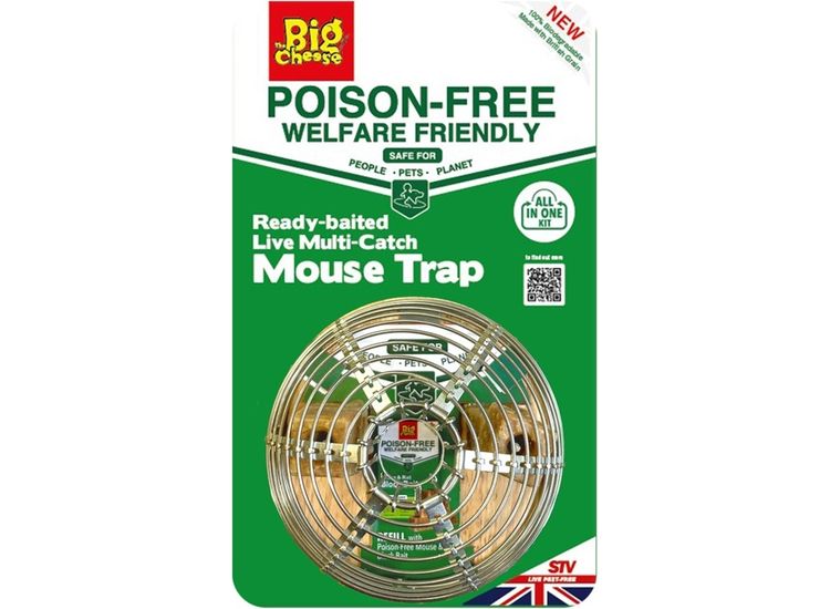 The Big Cheese STV043 Poison Free Ready Baited Live Mouse Trap