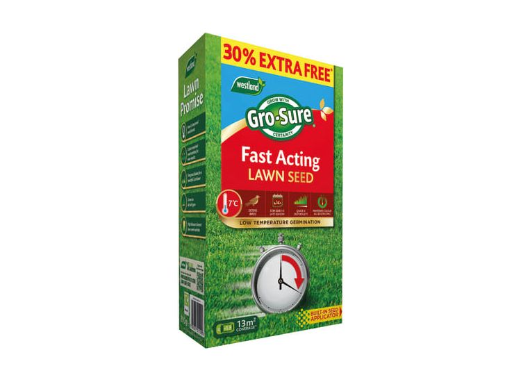 Gro-Sure Fast Acting Lawn Seed 10m² + 30% Free