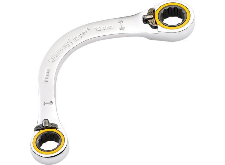 Draper 03933 Draper Expert HI-TORQ&amp;#174; Double Ring Ratchet Half Moon Spanner, 10 x 12mm