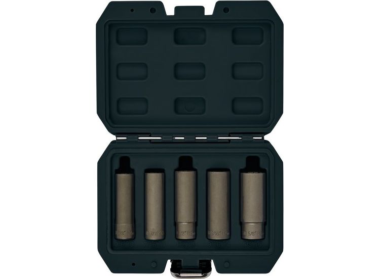 Draper 12423 Wheel Nut Double Socket Set, 3/8" Sq. Dr. (5 Piece)