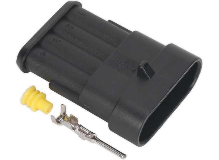 Sealey SSC4M Superseal Male Connector 4-Way Pack of 3