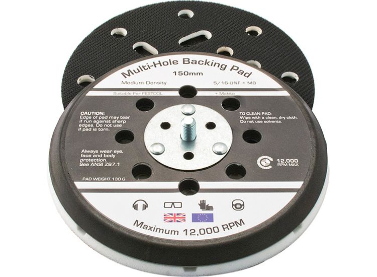 Flexipads World Class Dual Action Sander Pad 150mm GRIP® Multi 5/16 UNF +M8