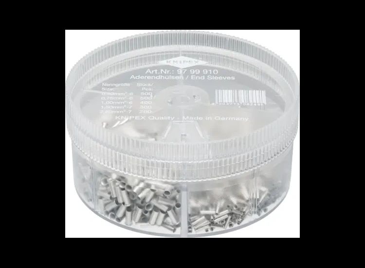 Knipex Non-Insulated Wire Ferrules Assortment Box, 1,900 Piece