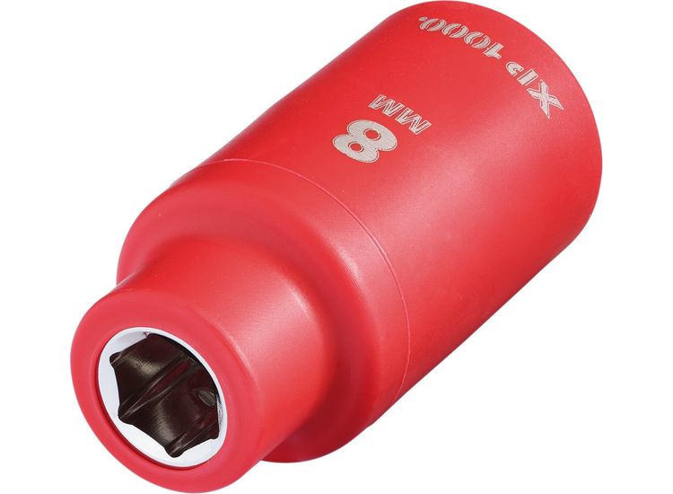 Draper 17572 XP1000&amp;#174; VDE Socket, 3/8" Sq. Dr., 8mm