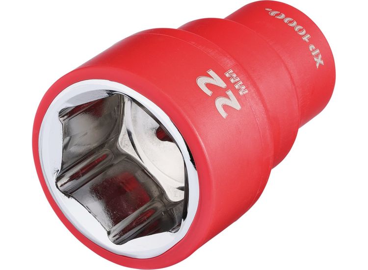 Draper 17663 XP1000&amp;#174; VDE Socket, 3/8" Sq. Dr., 22mm