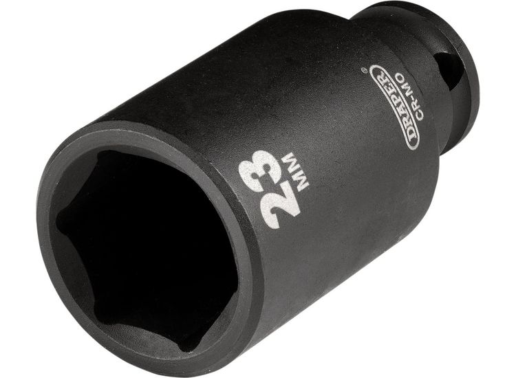 Draper 20181 Draper HI-TORQ&amp;#174; Metric Deep Impact Socket, 3/8" Sq. Dr., 23mm