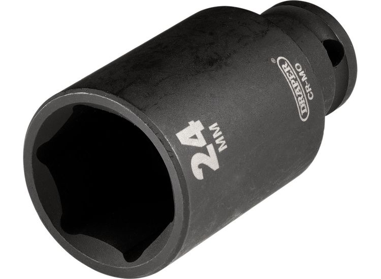 Draper 20182 Draper HI-TORQ&amp;#174; Metric Deep Impact Socket, 3/8" Sq. Dr., 24mm