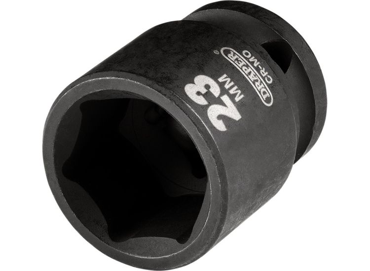 Draper 20185 Draper HI-TORQ&amp;#174; Metric Impact Socket, 1/2" Sq. Dr., 23mm