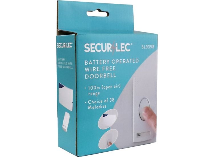 Securlec SL9398 Portable Door Bell + 1 Chime