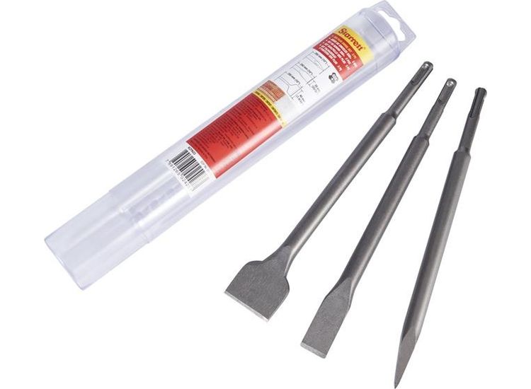 Starrett SDS Plus Chisel Set, 3 Piece