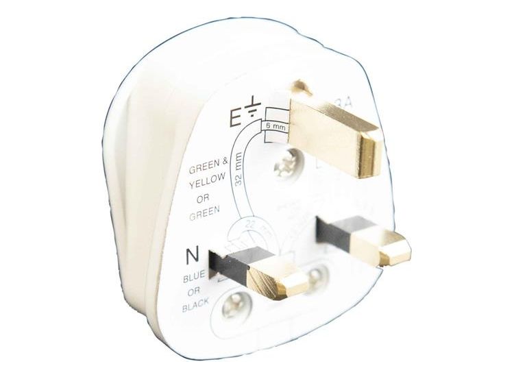 Dencon 3 Pin Fused Plug 13A White